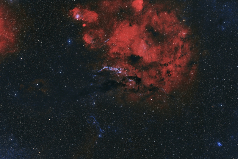 Thor's Lightning (SNR G150.3+4.5) in HOO and LRGB palettes